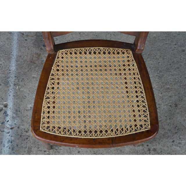 2 Antique Victorian Early American Style Maple Spindle Back Side Chairs Pair For Sale - Image 4 of 18