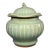Antique Chinese Celadon Ribbed Covered Lotus Jar, Collectible Antique For Sale