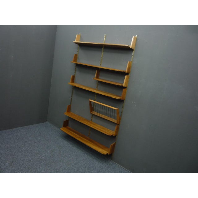 Mid-Century Walnut Wall Shelf, 1950s For Sale - Image 4 of 14