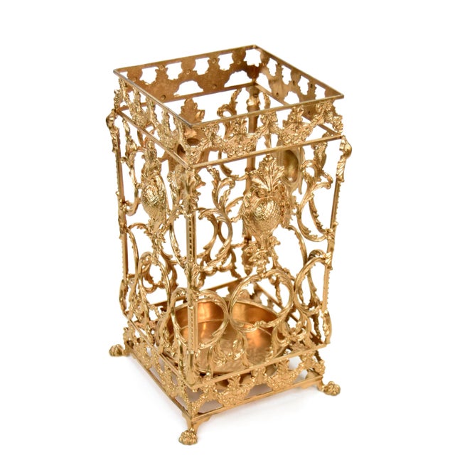 Mid-Century Modern Mid-Century Modern Decorative Metal Umbrella Stand, 1950s For Sale - Image 3 of 4