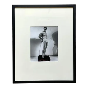 Mid 20th Century Vintage Boho Bruce of La Photograph of Man With Fencing Sword