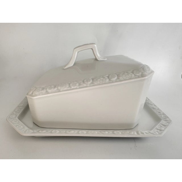 Ceramic White Maria Cheese Dome by Philip Rosenthal for Rosenthal Selb, Germany, 1938, Set of 2 For Sale - Image 7 of 13