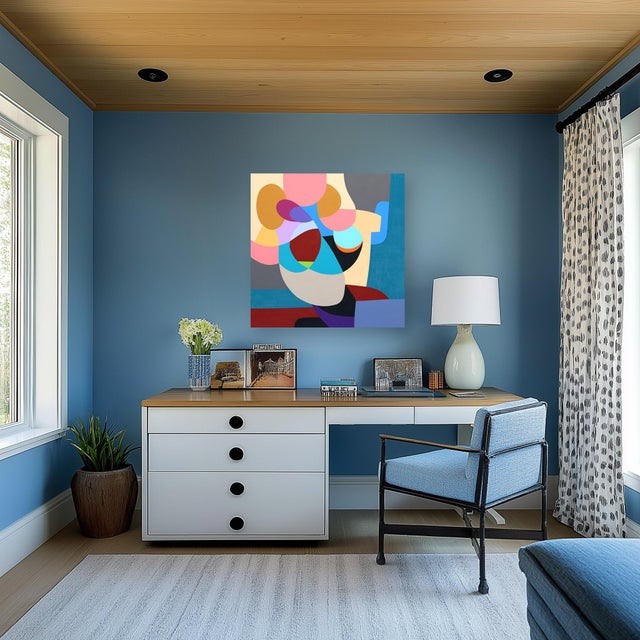 Textile Libra - Abstract Colorful Geometric Shapes Original Artwork by Federico Pinto Schmid For Sale - Image 7 of 9