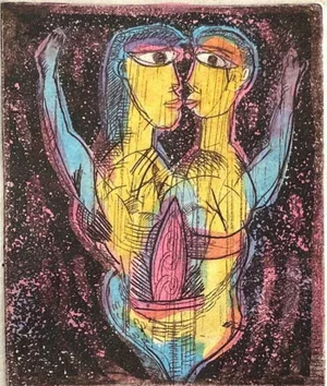 1999 "Couple I" Aquatint on Wove Paper by Mario Murua