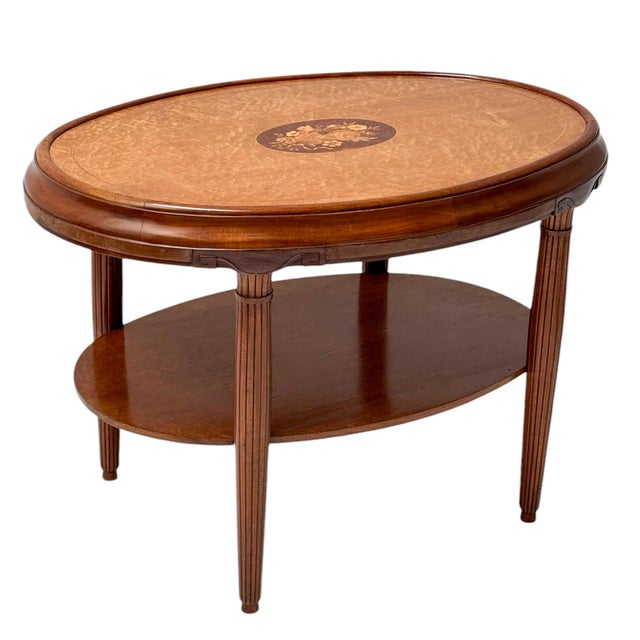 French Art Deco Walnut Center Table, 1930s For Sale - Image 11 of 11