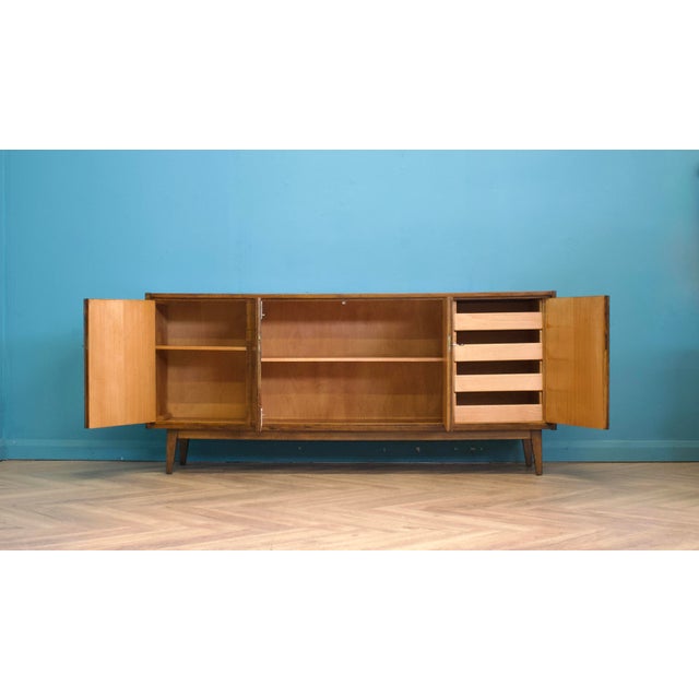 Mid-Century Dark Birch Sideboard, 1960s For Sale - Image 4 of 11