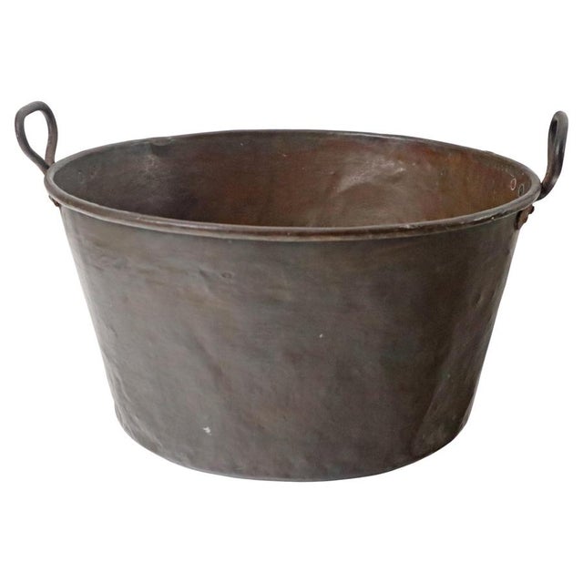 Large Antique Brass Copper Pot, England, 19th Century For Sale - Image 10 of 10