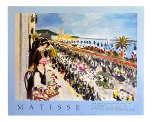 Henri Matisse Vintage 1989 Lithograph Print Fauvism Museum Poster " Fete De Fleurs - Carnival at Nice " 1923