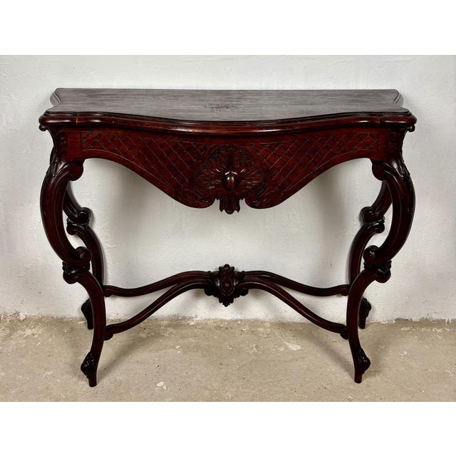 Rococo Italian Rococo Style Carved Console Table, Early 20th Century For Sale - Image 3 of 15