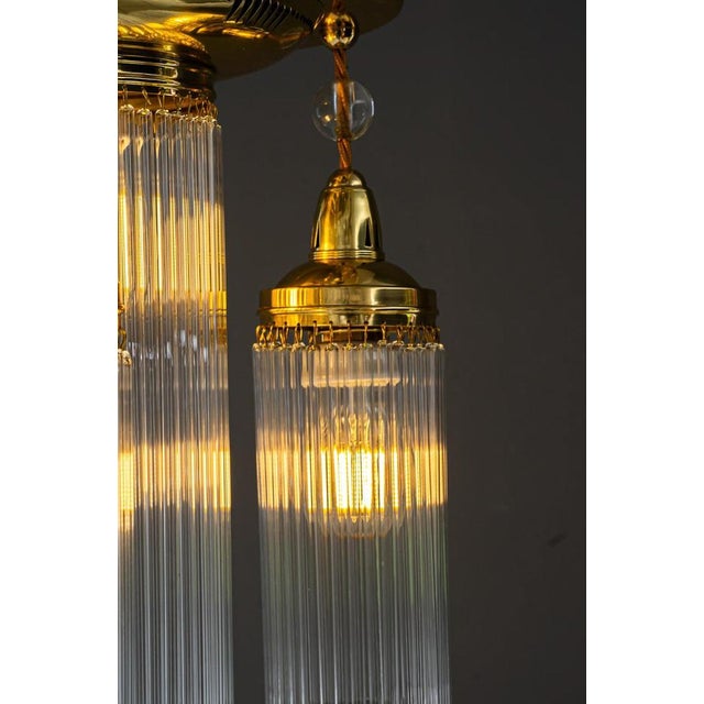 Art Deco Ceiling Lamp with Glass Sticks, 1920s For Sale - Image 9 of 17