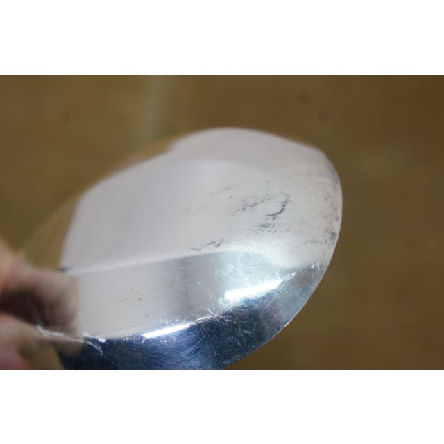 Late 20th Century Manchester Copenhagen Sterling Silver 925 Grooved Serving Spoon 9" For Sale - Image 6 of 12