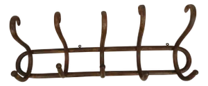 Antique Thonet Style Wall Coat Rack, 1890s