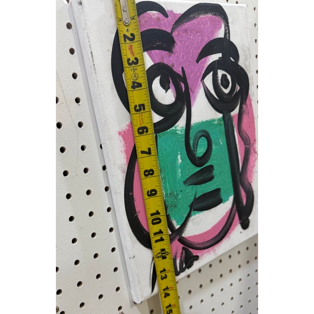 Abstract 1980s Peter Robert Keil Acrylic Painting Abstract Canvas For Sale - Image 3 of 3