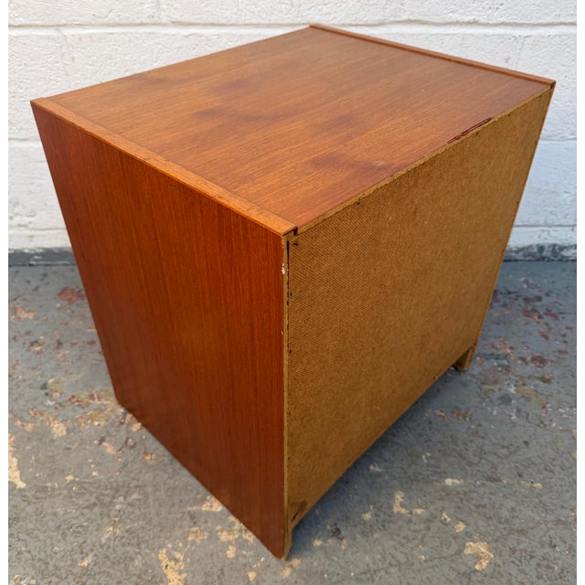 Mid-Century Modern Teak Three-Drawer Nightstand For Sale - Image 10 of 11