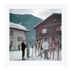 Toni Frissell 'Alpine Railway Station' Archival Pigment Print Framed in White