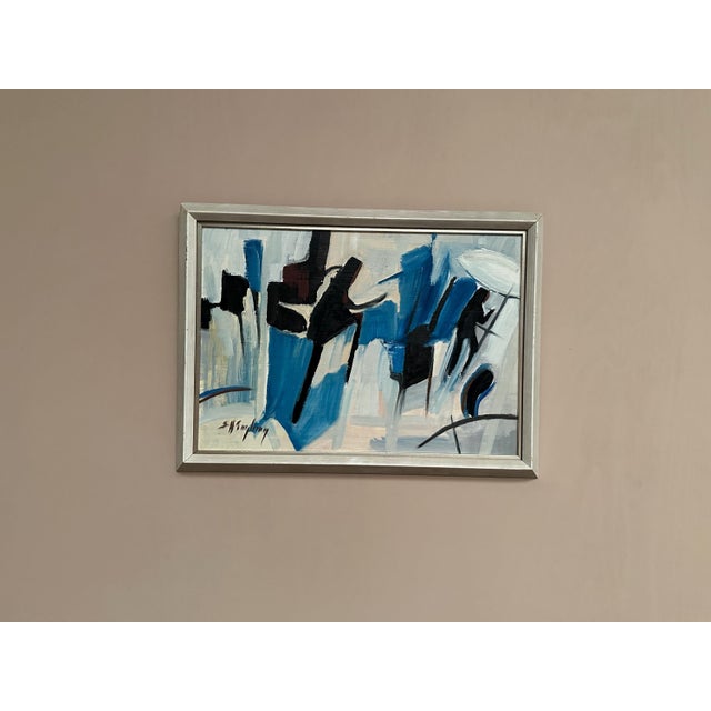 Sven H. Engberg, Abstract Composition, 1950s, Oil on Panel, Framed For Sale - Image 9 of 18
