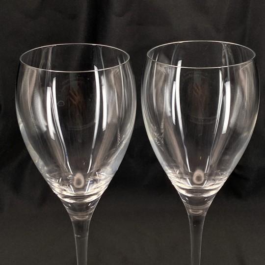 Glass Late 20th Century Christofle "Albi Verre" Red Wine Glasses - Set of 2 For Sale - Image 7 of 17