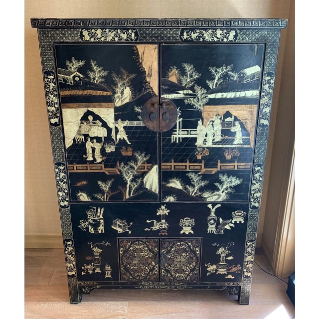 Japanese Early 20th Century Antique Chinese Cabinet For Sale - Image 3 of 10