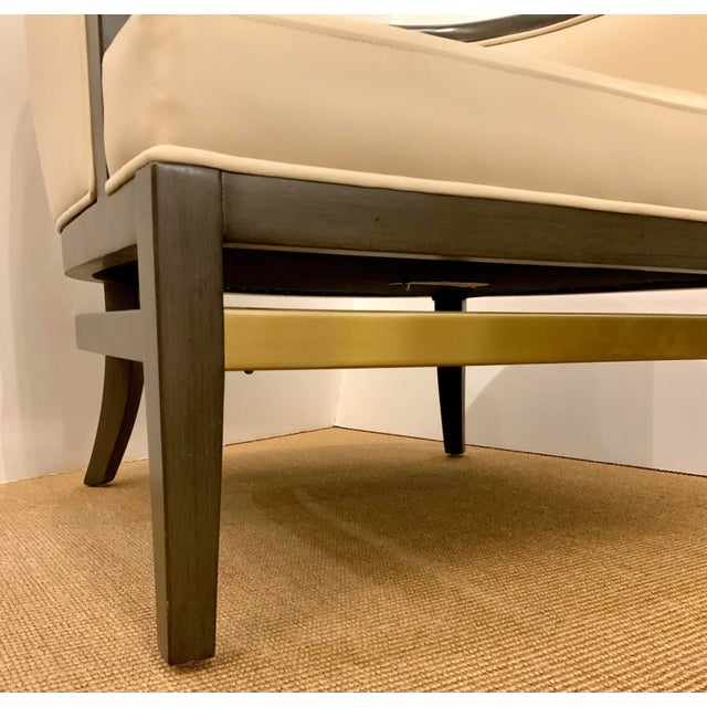 Currey & Company Currey & Co. Modern Stone Leather Mira Club Chair For Sale - Image 4 of 7