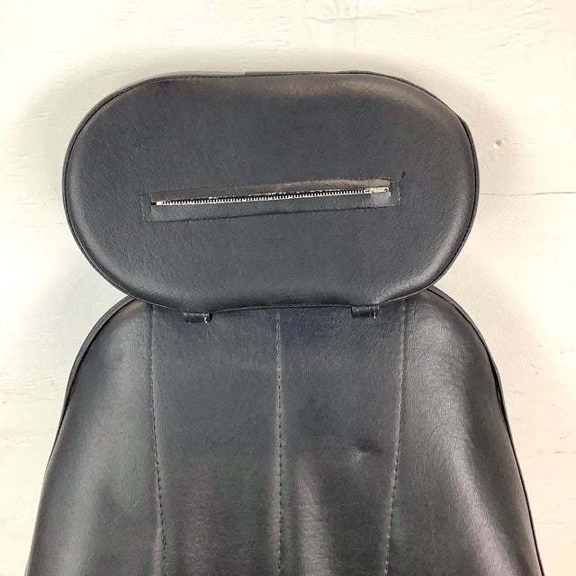 Metal Vintage Modern Highback Swivel Lounge Chair For Sale - Image 7 of 12