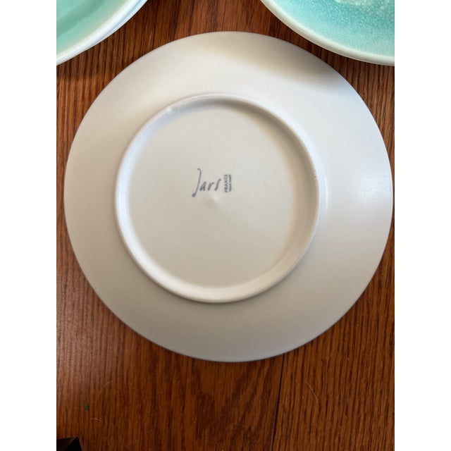 French Country Jars-France Tourron Aqua (Elise) Salad Plates-Set of 5- 2015-2022 For Sale - Image 3 of 3