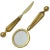 Mid-Century Brass Letter Opener and Magnifying Glass For Sale