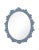 Contemporary Fleur Home Garden District Arabella Oval Mirror in Bachelor Blue, 26x31 For Sale - Image 3 of 3