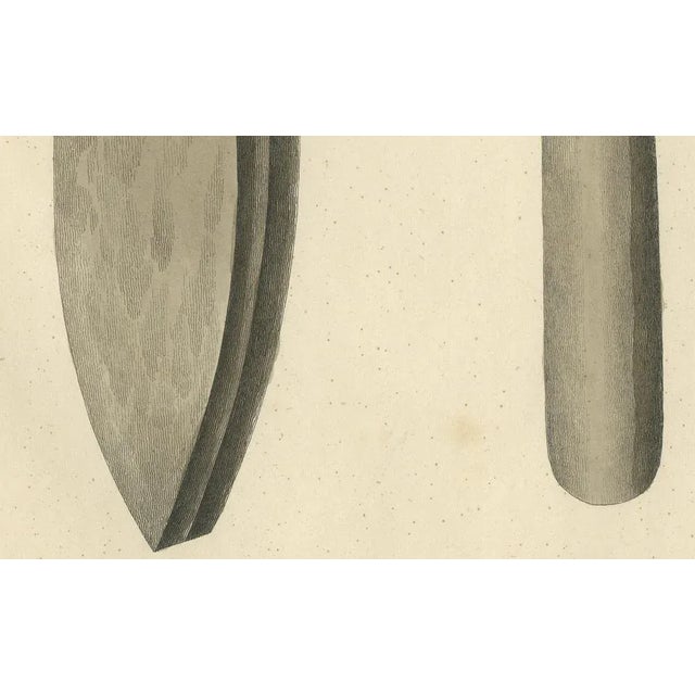 Early Stone Axes and Tools from Medieval Studies, 1842, Lithograph For Sale - Image 4 of 6