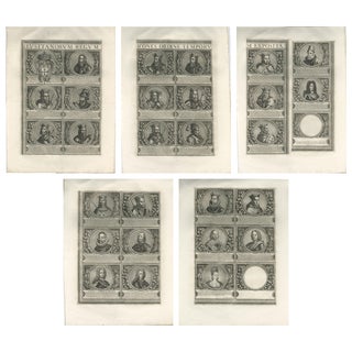 Kings of Portugal Table, 1700s, Set of 5 For Sale