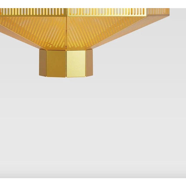 Metal Golden Ma-Rock T Me Suspension Lamp by Jaime Hayson for Parachilna For Sale - Image 7 of 12