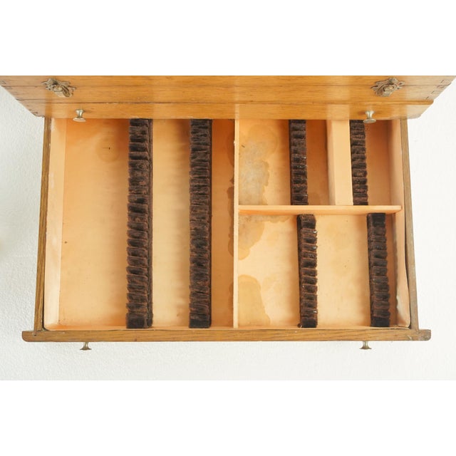 Mid 20th Century Vintage European Wood Menagère Silverware Storage Chest For Sale - Image 5 of 10