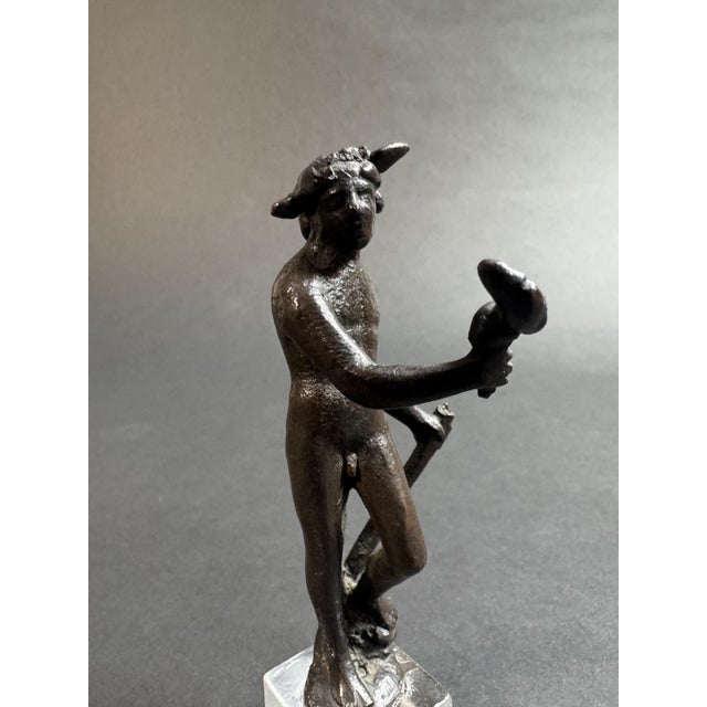 Small Florentine Bronze Sculpture Depicting a Satyr, 1500s For Sale - Image 3 of 11