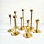 MCM Brass Graduated Tulip Style Candlestick Holders Vintage Taper Candle Holders Set of 9 For Sale - Image 9 of 9