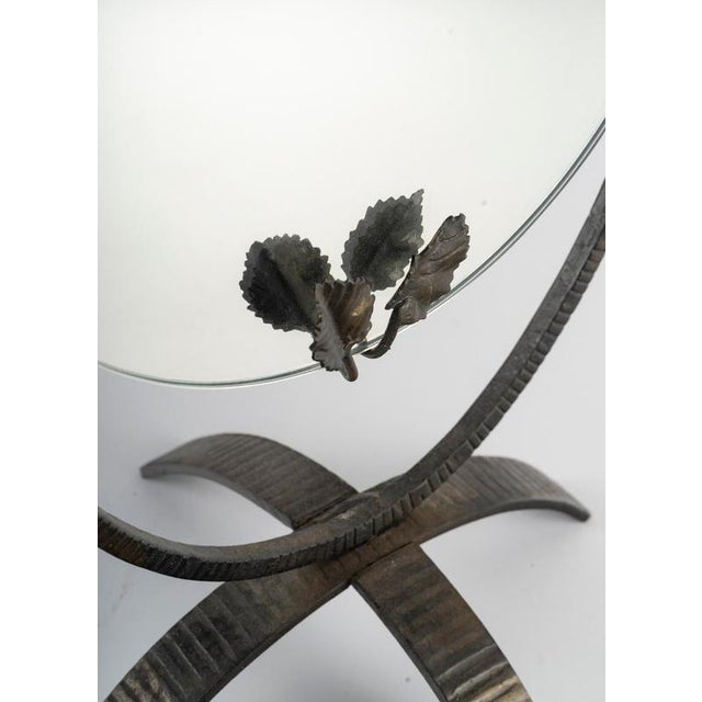 Art Deco Wrought Iron Table Mirror, 1930s For Sale - Image 3 of 7