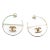 Chanel Brand New Gold CC Transparent Large Hoop Earrings - 2 Pieces For Sale
