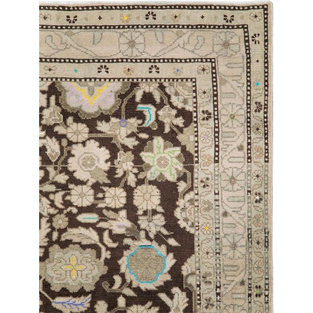 Rustic Galerie Shabab Collection Mid-20th Century Persian Malayer Accent Rug For Sale - Image 3 of 9