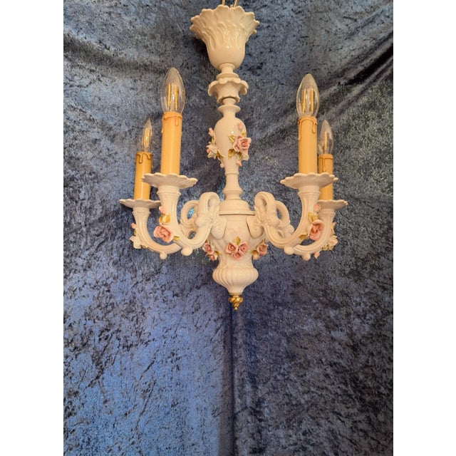 Metal Vintage German Chandelier from Rudolstadt Thuringia, 1980s For Sale - Image 7 of 9