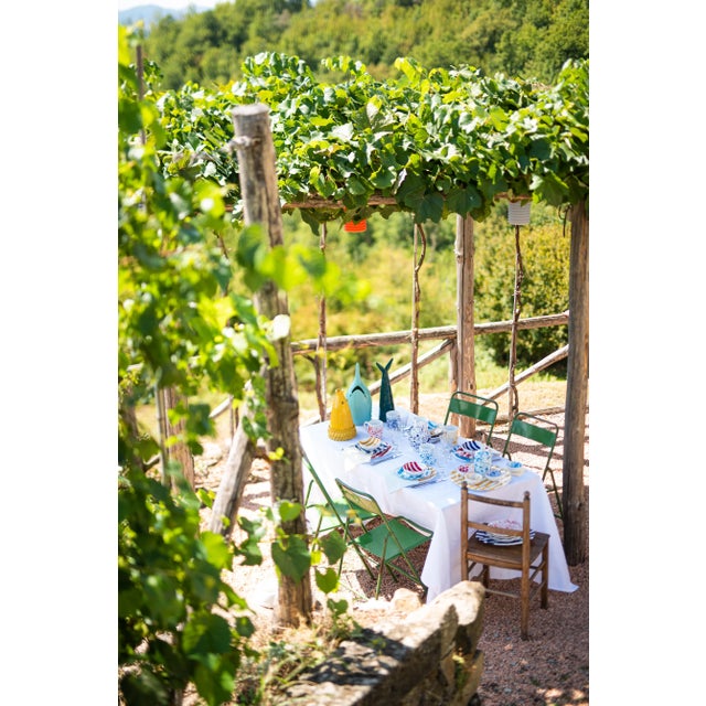 Yellow VIETRI Amalfitana Yellow Stripe Dinner Plate For Sale - Image 8 of 11