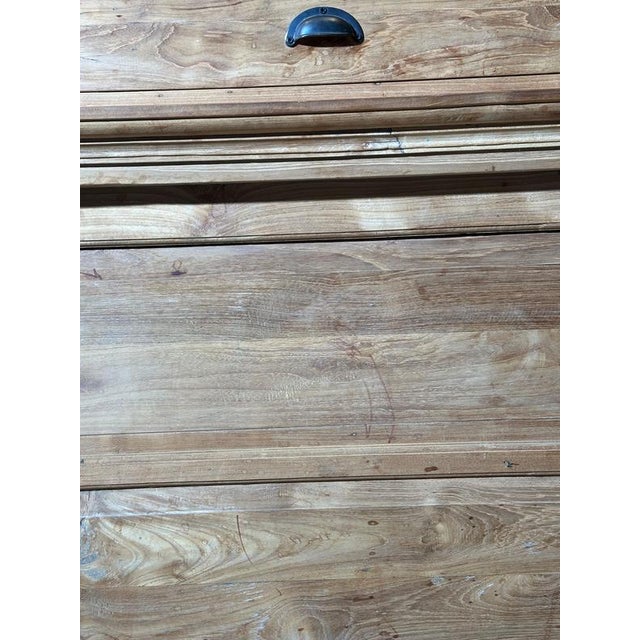 Metal Large Modern Teak Display Cabinet For Sale - Image 7 of 8