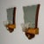 Mid-Century Modern Italian Mid-Century Modern, Mirrored Wall Sconces, Brass, Wood, Italy, 1940s For Sale - Image 3 of 9