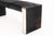 A Bernhardt hide and chrome accent bench. This wonderful modern accent bench features a very chic, very unique set of...