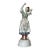 Herend Hand-Painted Porcelain Hungarian Female Dancer Figurine With Floral Dress & Gold Headdress For Sale