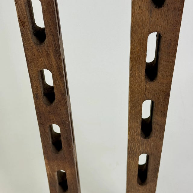 Pair of Towering Carved Mid 20th Century Wooden Sculptures For Sale In New York - Image 6 of 10