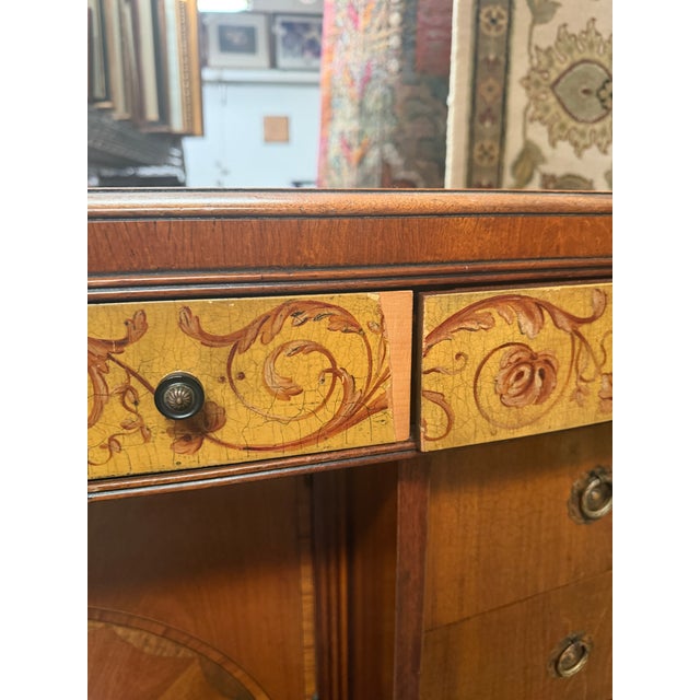 Early 20th-Century Antique Venetian Neoclassical Painted Vanity For Sale - Image 13 of 15