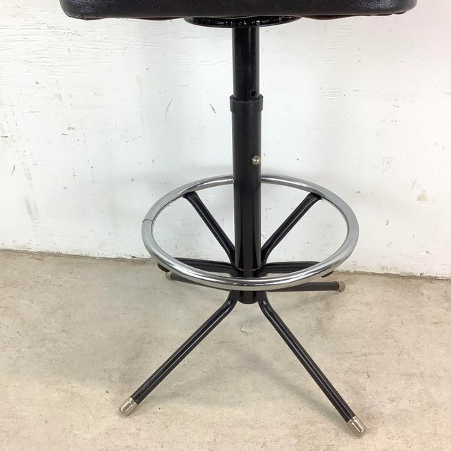Late 20th Century Mid-Century Swivel Barstool For Sale - Image 5 of 12
