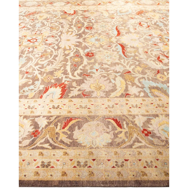 Solo Rugs Eclectic, One-of-a-Kind Hand-Knotted Area Rug - Brown, 9' 3" x 12' 1" For Sale - Image 4 of 8