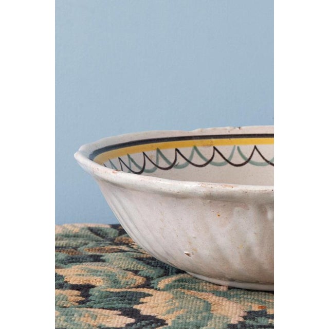 Polychrome Rosette Salad Bowl For Sale - Image 6 of 9