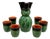 Vintage Hungarian Ceramic Figural Decanter Set with Cups, 1960s, Set of 7 For Sale
