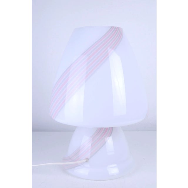 Gray Mushroom Murano Glass Table Lamp, 1980s For Sale - Image 8 of 17