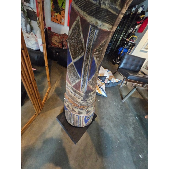 White Mid Century Kurumba Adone Burkina Faso Headdress Mask For Sale - Image 8 of 11